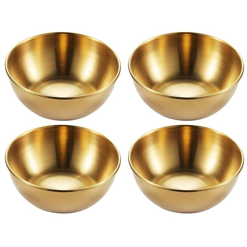 Goldene Schälchen, Servierschalen, Edelstahl, 2er Set / 4er Set