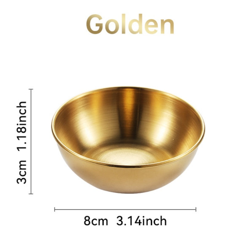 Goldene Schälchen, Servierschalen, Edelstahl, 2er Set / 4er Set